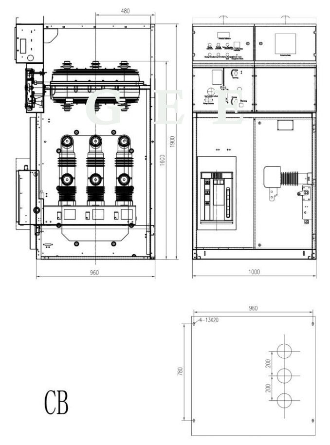 12kV 24 KV Metal Enclosure Switchgear SF6 Ring Main Unit插图3