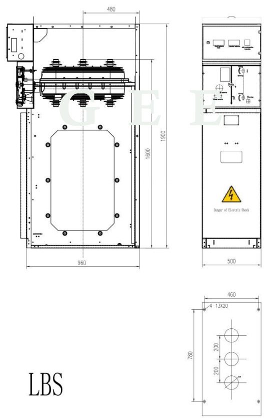 12kV 24 KV Metal Enclosure Switchgear SF6 Ring Main Unit插图