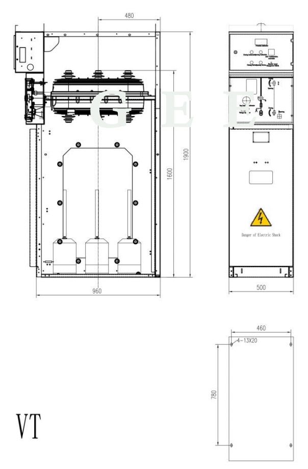 12kV 24 KV Metal Enclosure Switchgear SF6 Ring Main Unit插图1