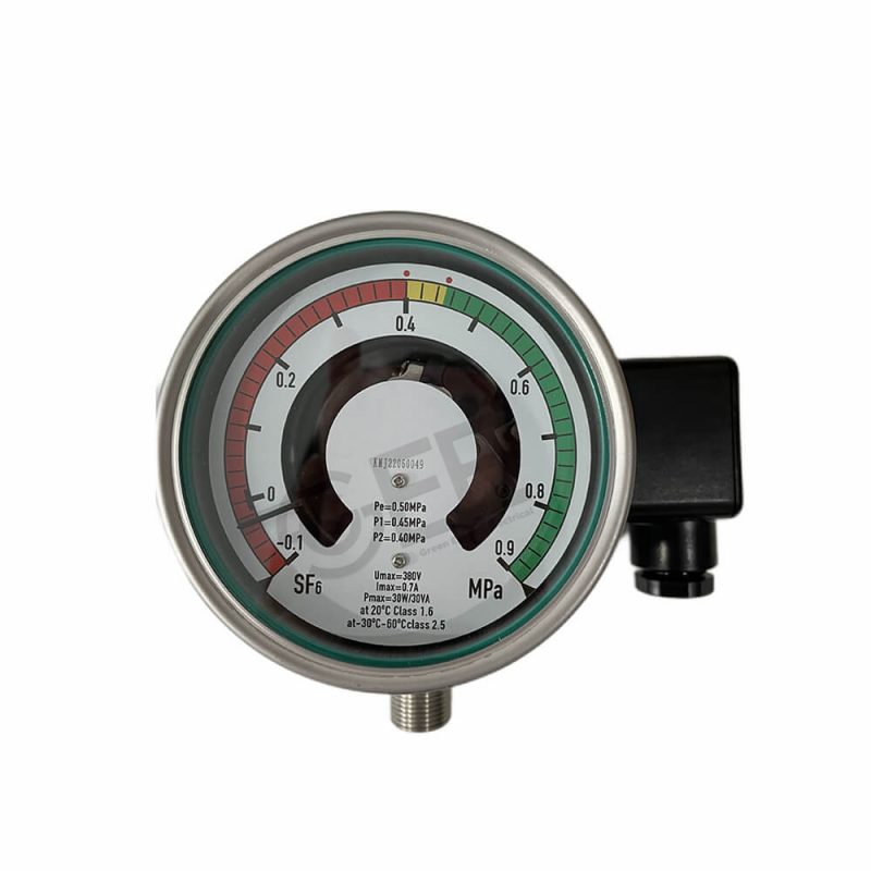 Customized Diameter 101mm SF6 Density Monitor Meter Relay With Two Contact Points