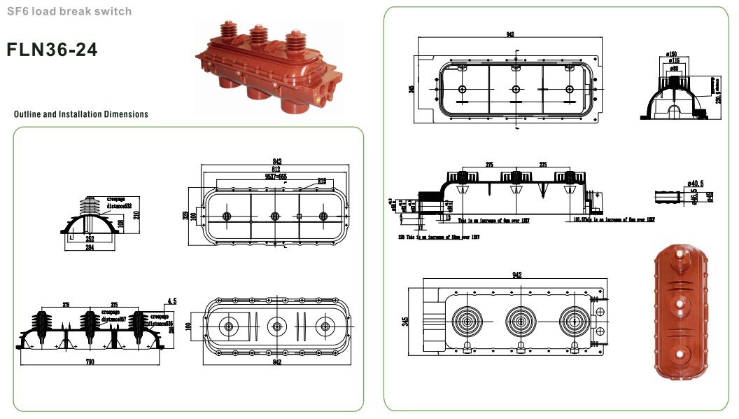 FLN/FLRN36-24 for SF6 Gas Insulated Load Break Switch插图
