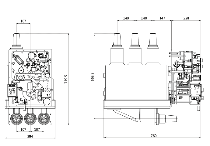 Solid-insulated circuit breaker/Load break switch With Operation Mechanism插图2