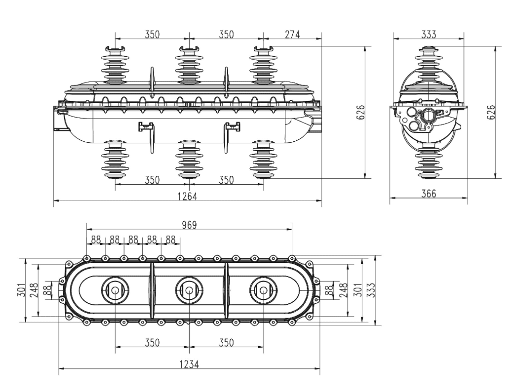 35kv Insulating Shell for SF6 Gas Insulated Load Break Switch插图1 35kv Insulating Shell for SF6 Gas Insulated Load Break Switch插图1