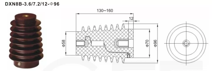 DXN8B-3.6/7.2/12-Φ96 12kV Medium Voltage Sensor Epoxy Resin Capacitive Insulator For AIS Swichgear插图1