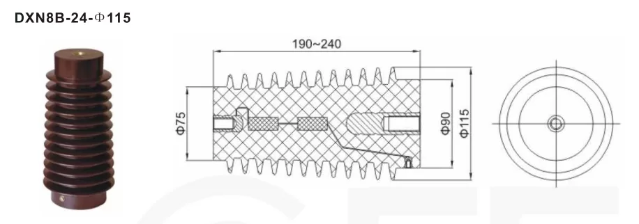 DXN8B-24-Φ115 High Voltage Sensor Epoxy resin cast insulators  for Switchgear插图1