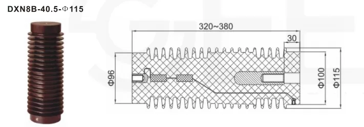 DXN8B-40.5-Φ115: High Voltage Busbar Support Transformer Insulator with Sensor for Distribution Cabinet插图1