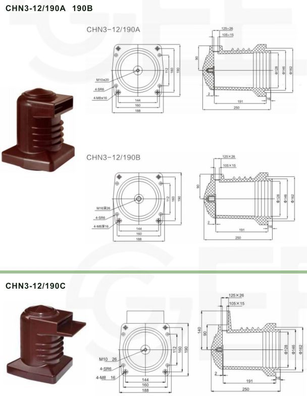 12KV Indoor Epoxy resin contact box for high voltage switchgear插图1
