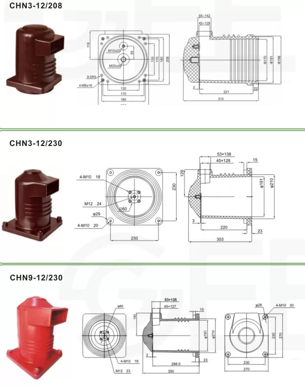 12KV Indoor Epoxy resin contact box for high voltage switchgear插图1