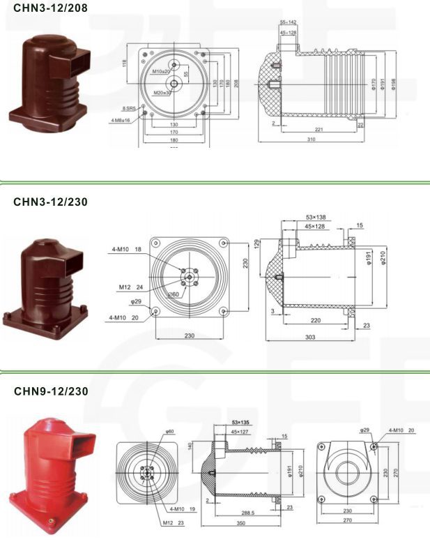 12KV Indoor Epoxy resin contact box for high voltage switchgear插图