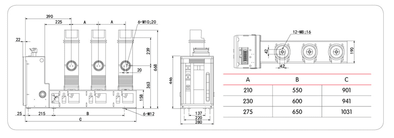 Side-mounted Vacuum Circuit Breaker VSG-12/24KV插图