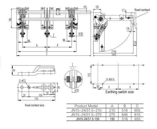 Earthing Switch JN15A(EK6)-24/31.5 Indoor AC ground switch插图