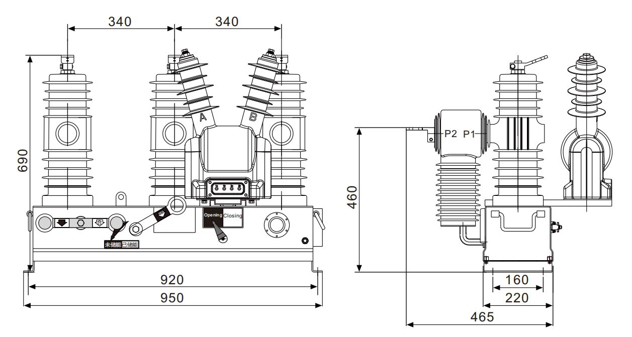 Outdoor Circuit Breaker ZW32G-12插图2